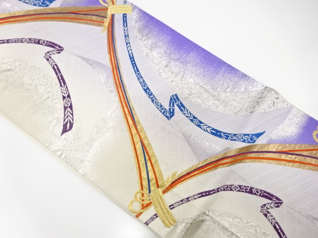 JAPANESE KIMONO / ANTIQUE FUKURO OBI / SILK / WOVEN NOSHI